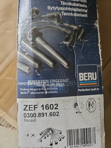 Beru zef1602 zündkabelsatz - zef1602,